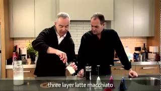 aerolatte  milk frother makes three layer caffè latte macchiato [upl. by Gracia]