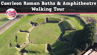 CAERLEON ROMAN BATHS amp AMPHITHEATRE WALES  Walking Tour  Pinned on Places [upl. by Courtney]