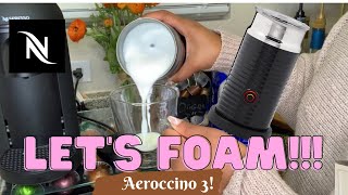 How To Foam Milk With Aeroccino 3 Make Coffee With Foam Tips amp Tricks  Easy Foamed Latte Recipe [upl. by Hamrnand807]