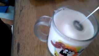 Aerolatte Review Frothing Cold Milk In Under 1 Minute [upl. by Ecirtnas]